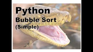 600-Python Simple Bubble Sort