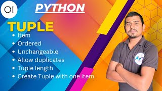 Python tuple items|ordered|Unchangeable|Allow duplicates|Tuple length|Create tuple with one item