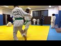 大内刈→支え釣り込み足→足払い→大外落とし judo