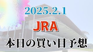 2025年2月1日 JRA本日の買い目予想