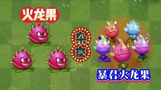 pvz2：火龙果三合一杂交，暴君火龙果登场 #植物大战僵尸