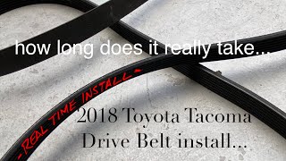 2018 Toyota Tacoma Drive Belt Installation - No more squeal!