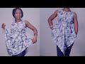 How To Cut Simple Handkerchief Flare Dress