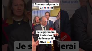 Zemmour « je supprimerai toute les éoliennes !! » #zemmour