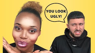 I DID MY MAKEUP HORRIBLY TO SEE HOW MY HUSBAND WOULD REACT!!!