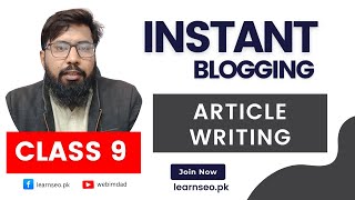 How to Write SEO Optemised Article - Content Writing - Class 9