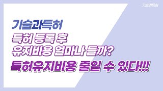 특허 받은 후 유지비용은 얼마나 들까? 특허 유지비용도 줄일 수 있다!!!