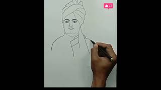 Swami Vivekananda drawing simple and very easily/Swamiji drawing #shorts #ytshorts #swamivivekananda