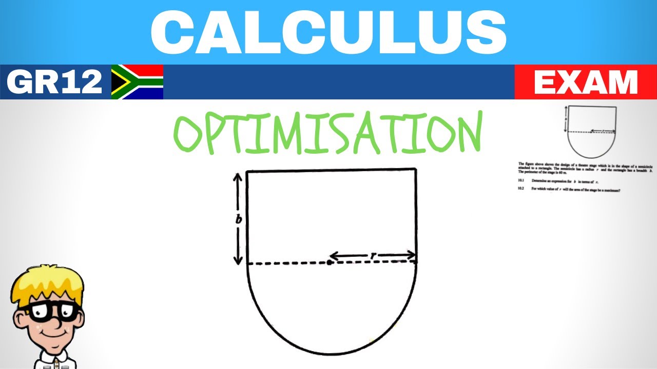 Calculus Grade 12 Optimisation Exam Youtube