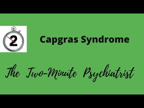 Is Capgras syndrome a mental disorder?