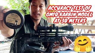 SHOOTING REVIEW OF GM10 KARBIN MODEL AT 30 METERS USING 4 DIFFERENT PELLETS