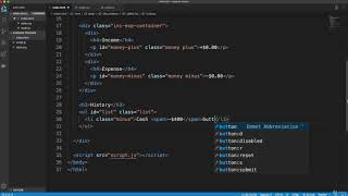 Expense Tracker using java-script ep 2 Project HTML