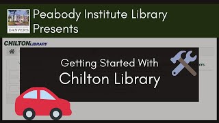 Database Tutorial for Chilton Library | Peabody Institute Library, Danvers [cc]