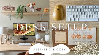 cozy \u0026 aesthetic desk setup/tour