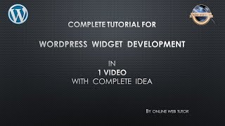 Complete tutorial for Widget Development in wordpress for beginners in 1 video | Widget Development