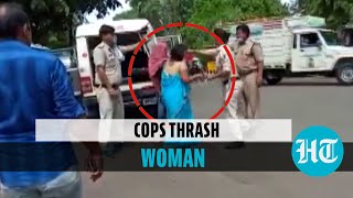 Covid: Cops thrash woman for not wearing mask; two suspended