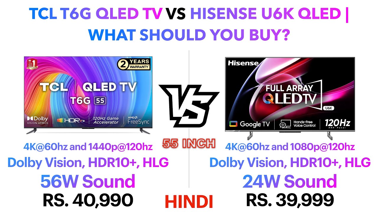 TCL T6G QLED Tv Vs Hisense U6K QLED | What Should You Buy? | Punchi Man ...