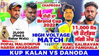 Kup Kalan(Popal  Malookpur \u0026 Harsh Amargarh) Vs Danoda(Sunil Kaliravan \u0026 Lokesh) Cosco Cricket Mania