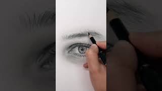 Learn How To Draw Realistic Eyes #emmykalia​ #shorts