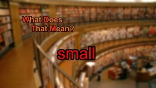 What does small mean?