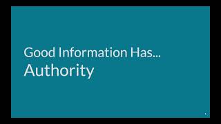 Evaluating Information - CCCC Library