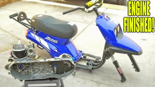 Yamaha ZUMA ENGINE BUILD COMPLETE! | Polini Gear Box Cover,  Powder Coat & more