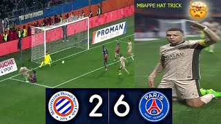 Montpellier Vs PSG 2-6 All Goals & Extended Highlights MBAPPE CRAZY HATTRICK 🔥🤯