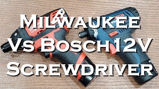 Milwaukee M12 vs Bosch 12V Screwdriver - Which One Should You Buy?  2401-20 vs PS21-2A