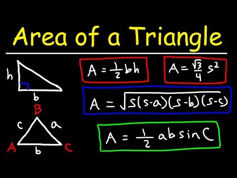 Area of a Triangle, Given 3 Sides, Heron's Formula Area of a Triangle, Given 3 Sides, Heron's Formula
