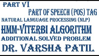 HMM Viterbi Algorithm, POS Tagging Disambiguation, Natural Language Processing,