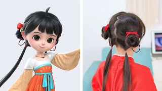 Cute Alert!Master Xiao Lingdang's lconic Hairstyle in 4 Easy Steps!