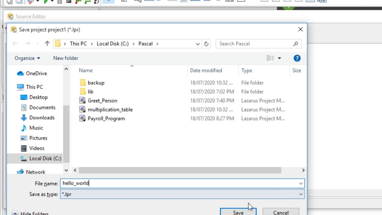 Hello World In Pascal Youtube