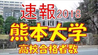 【速報】熊本大学　2018年(平成30年)　合格者数高校別ランキング