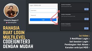 Tutorial Login Logout MultiLevel Lengkap dengan Codeigniter 3