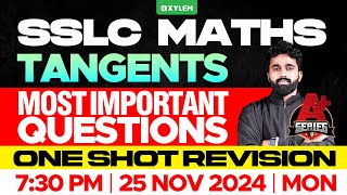 SSLC Maths | Tangents | Most Important Questions - One Shot Revision | Xylem SSLC