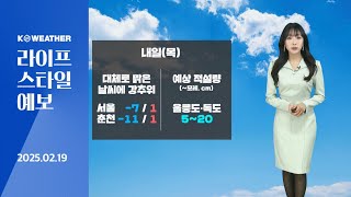 [날씨] 내일(목) 맑은 날씨에 강추위…전국 대부분 건조특보 / 2025.02.19 KWEATHER