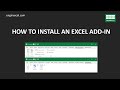 How to install an Excel add-in