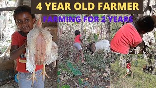 4 YEAR OLD FARMER IN ST. ELIZABETH JAMAICA| YOUNG MALE FARMER IN JAMAICA