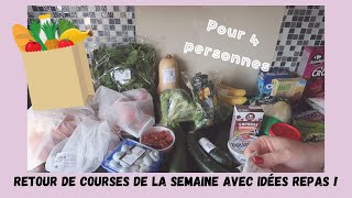 Retour de courses de la semaine  | Idées menus