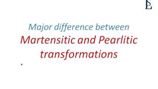 Major difference between Martensitic and Pearlitic transformations