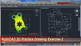 AutoCAD 2D Practice Drawing | Exercise 2 | Basic Tutorial