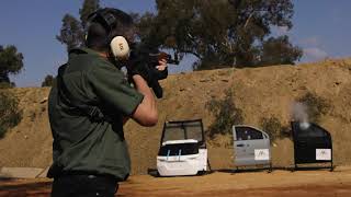 Armoured Mobility tests is B4 and B6 Protection levels at the gun range