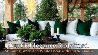 Cozy Luxe: The Perfect Balance of Green, White, and Rustic Charm for Winter