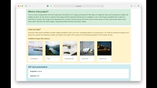 Demo of Image Processing API