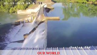 Video shows moment dam gate collapsed at Lake Dunlop