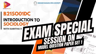 EXAM SPECIAL SESSION | MODEL QP SET 1 | INTRODUCTION TO SOCIOLOGY | SGOU | UPSC | PSC