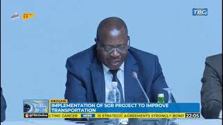 H.E. Dr. Philip Isdor Mpango, VP of Tanzania, speaks on the Tanzania-Burundi-DRC Standard Gauge Rail