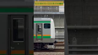 JR東日本 上野東京ライン E231系 K-15編成 + E233系 E-56編成 (海側・鉄道サイドビュー) 【JR EAST 2023.8 / TRAIN SCAN】