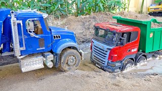 Dump Truck Car Toys Water Play with Rescue Vehicles for Kids