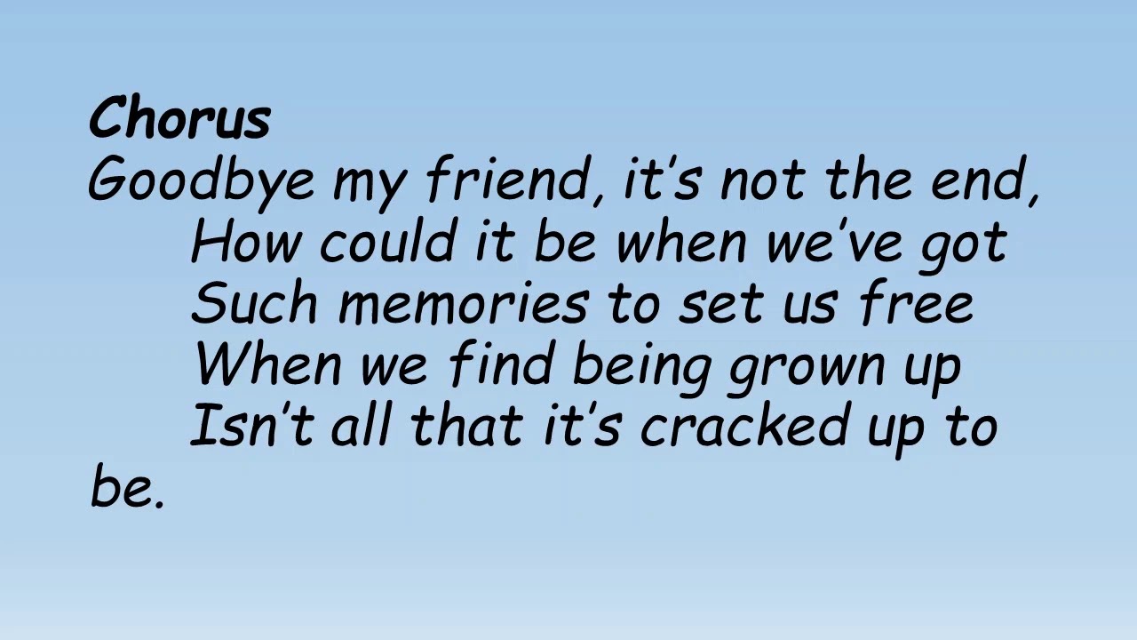 Goodbye My Friend Acordes Chordify